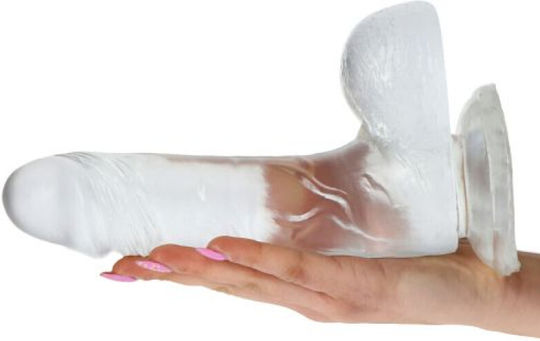 Toyz4lovers Real Реалистично дилдо с Топки и Вендуза Прозрачен 20.5см