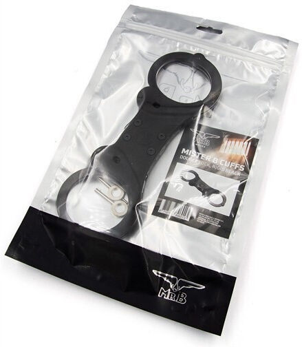 Mister B Lock Rigid Cuffs Χειροπέδες Black