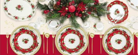 Marva Poinsettia-Berries Mug with Flowers & Branches Marva Poinsettia-Berries Mug with Flowers & Branches