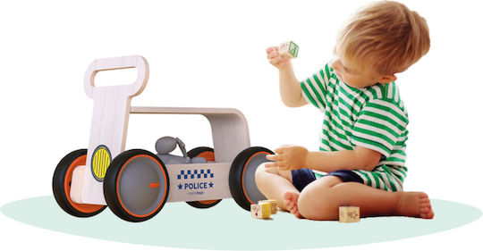 Mamatoyz DriveMe Wood Police Ride On για 10+ μηνών Καφέ