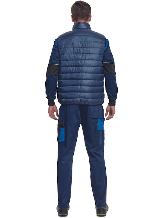 Cerva Max Neo Light Waterproof Men's Safety Vest Navy Blue