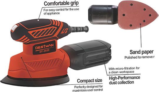 Destman DT-5535 Electric Delta Sander 130W with Suction System 96431