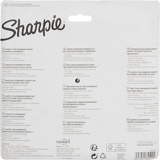 Sharpie Fine Blister Xmas Markere de Desen Subțiri Set 24buc 2164520