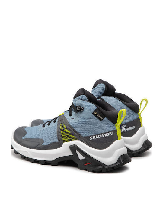 Kids Hiking Shoes X Raise Mid Gtx Blue