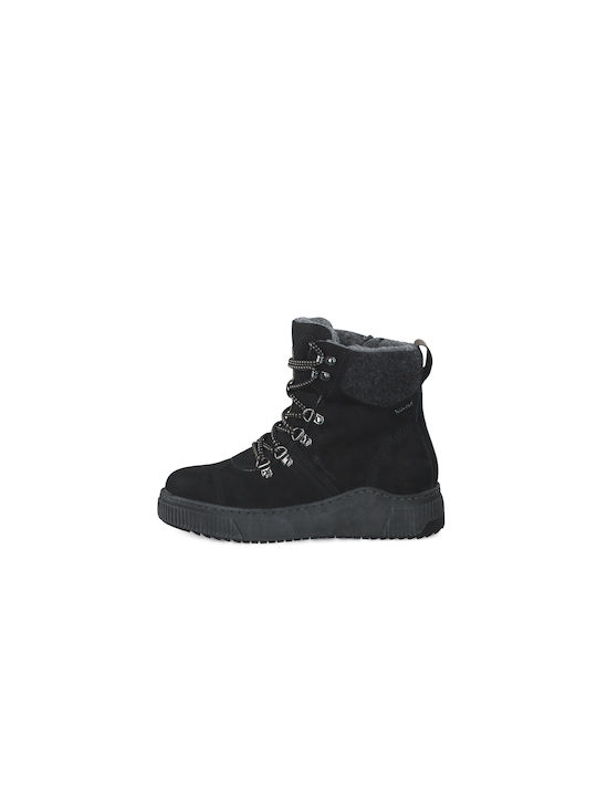Comfort Waterproof Leather Women's Ankle Boots Black