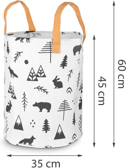 Go Clever Детска кошница за съхранение Nukido Бял 35x65см 1бр
