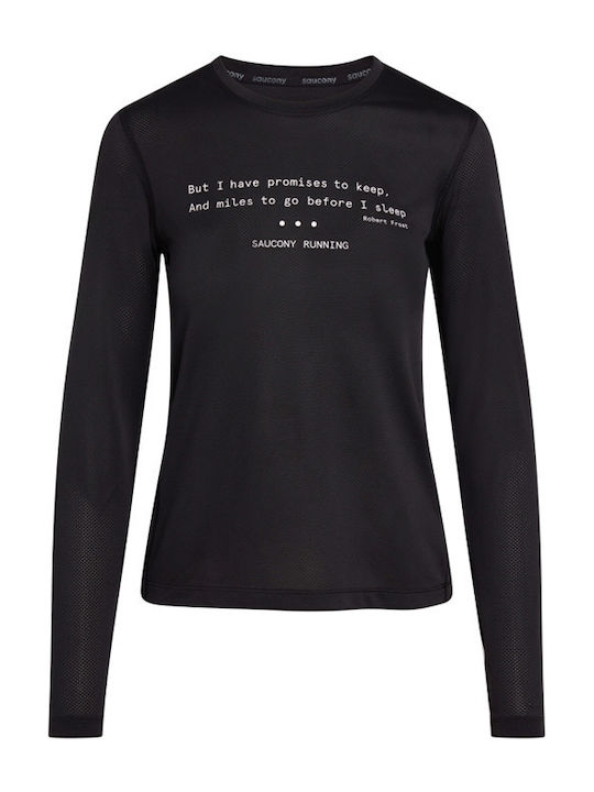 Women's Sports Long Sleeve Top Black