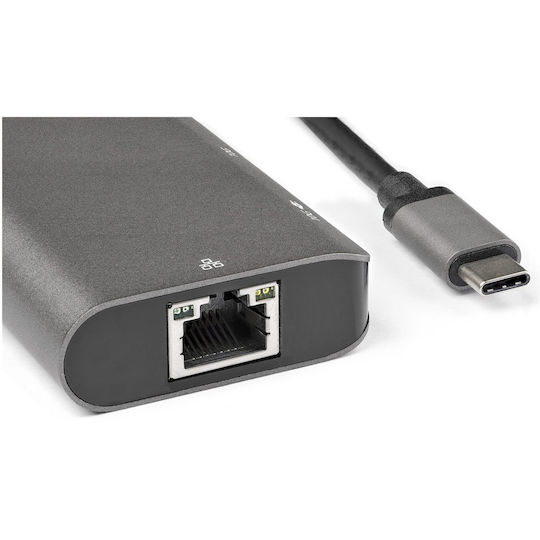 StarTech USB-C / USB-A Docking Station με 4K PD Ethernet Γκρι (DKT31CHPDL)