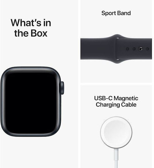 Apple Watch SE 2022 Aluminium 40mm Waterproof with Heart Rate Monitor (Midnight with Midnight Sport Band)