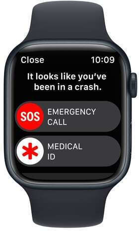 Apple Watch Series 8 Aluminium 45mm Waterproof with Heart Rate Monitor (Midnight with Midnight Sport Band)