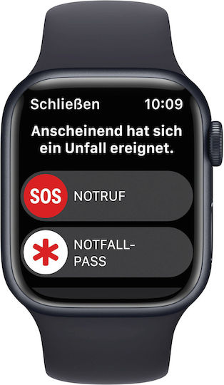 Apple Watch Series 8 Cellular Aluminium 41mm Waterproof with eSIM and Heart Rate Monitor (Midnight with Midnight Sport Band)