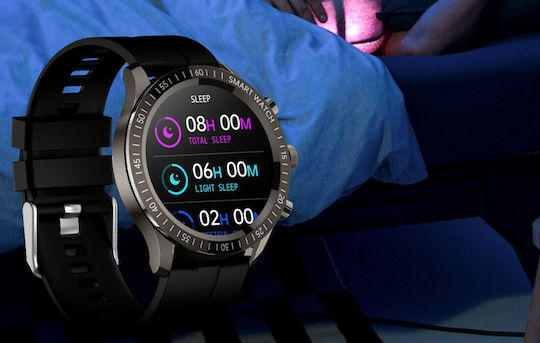 Colmi Sky 5 Plus 45mm Smartwatch mit Pulsmesser (Black Silicone)