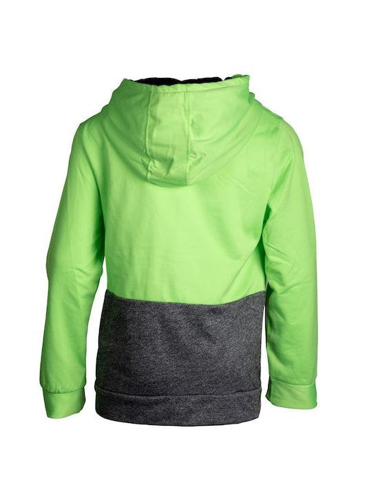 Fila Kinder Sweatshirt mit Kapuze und Taschen Grün Colorblock