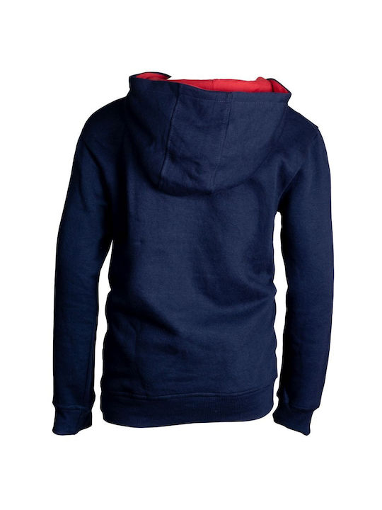 Fila Kids Sweatshirt with Hood and Pocket Navy Blue Heritage Hoodie 82F269 82F269-NVY