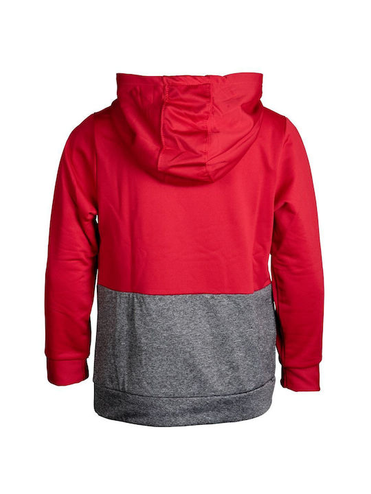 Fila Kids Sweatshirt with Hood and Pocket Red Colorblock Hoodie 82F259 82F259-RED