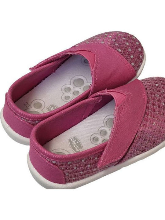 Kids Espradrilles with Hoop & Loop Closure Fuchsia