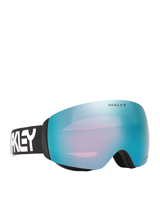 Oakley Factory Pilot Ochelari de Schi pentru Adulți Negri cu Lentilă Albastră cu Efect de Oglindă