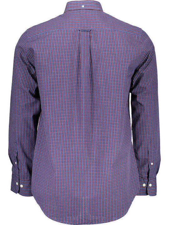 Long-sleeved Shirt Checked Blue