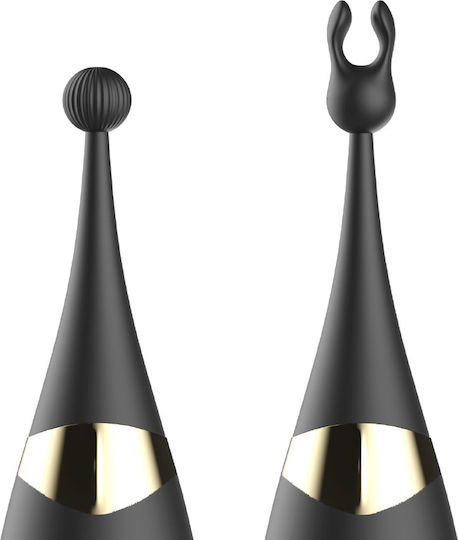 Ibiza G-Spot Interchangeable Clitoral Stimulator and Pulsation G-Spot Vibrator Black