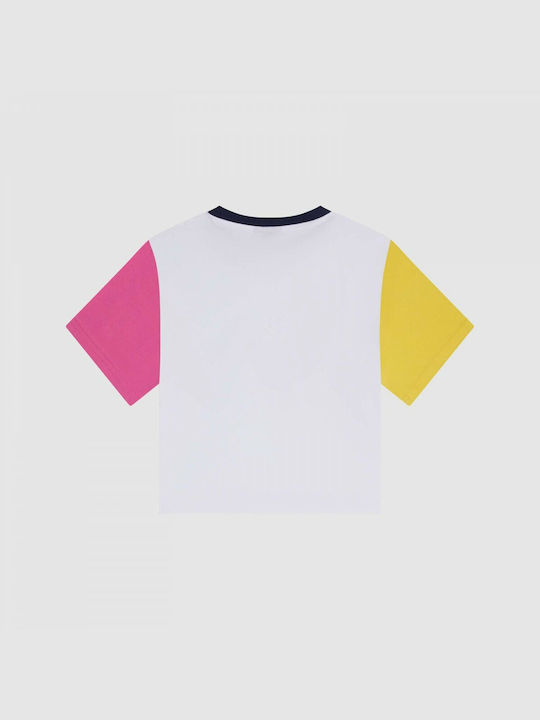 Ellesse Crop Top pentru copii Cu mâneci scurte Alb