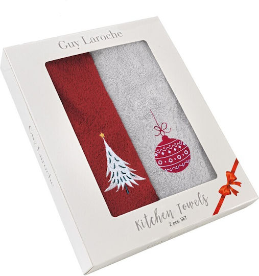 Saint Clair Set Christmas Towels Fabric Multicolored L50xW35cm. 2pcs