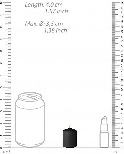 Shots Ouch Tease Candles Κερί Black 4τμχ