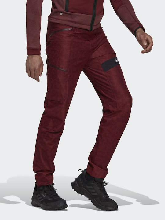 adidas Terrex Techrock Rain.rdy Men's Hiking Long Trousers Red