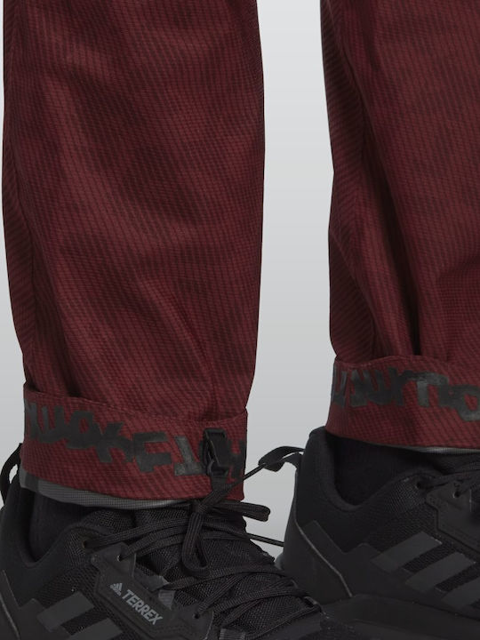 adidas Terrex Techrock Rain.rdy Men's Hiking Long Trousers Red