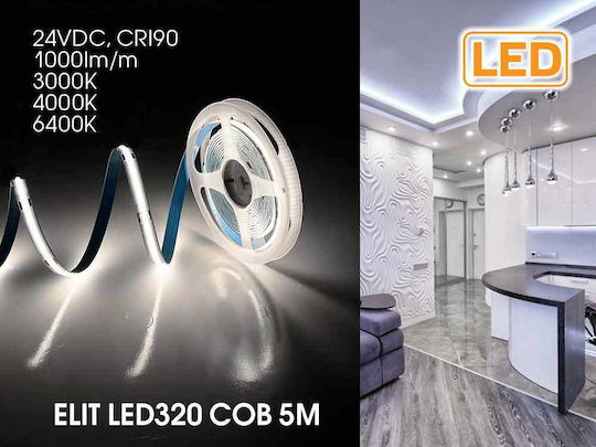 Vivalux LED Лента 24V Студено бяло Светлина 5м Тип COB