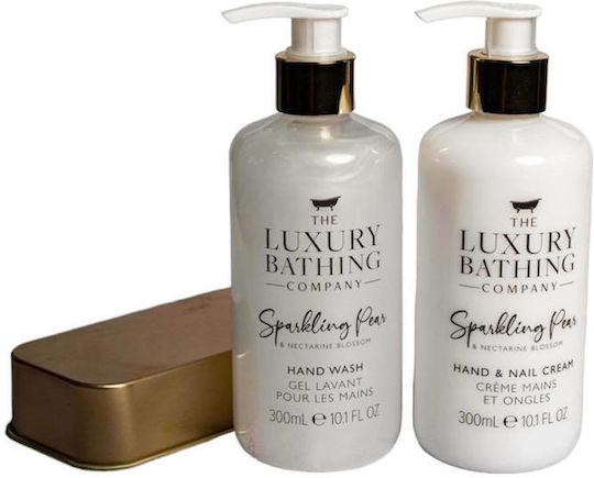 Grace Cole Sparkling Pear & Nectarine Blossom Skin Care Set for Moisturizing & Body Cleaning Hand Care Duo