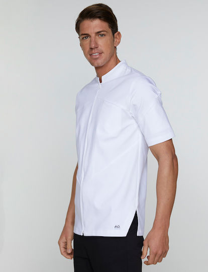 Ayo Coat Chef 100% Cotton made White with Short Sleeve 22CJU3