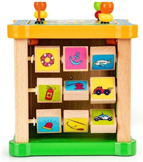 Ecotoys Shape Sorting Toy Educational Wooden Children's Cube and Board made of Wood for 36++ Months