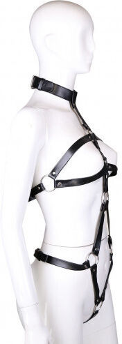 Naughty Toys Fetisch Body Bodysuit mit Handbindungen Schwarz