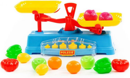 Polesie Kinderhaushaltsgerät Waage mit Früchten 12Stück