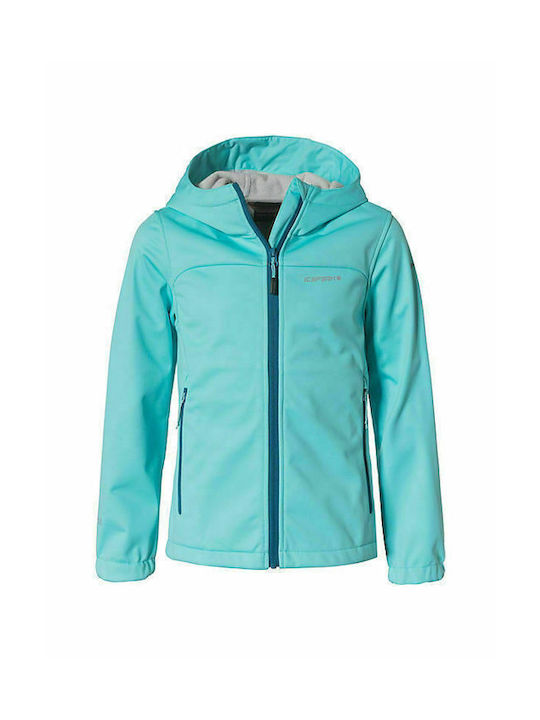 Icepeak Kids Sports Jacket short Hooded Turquoise