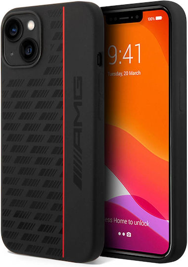 AMG Liquid Carbon Pattern Back Cover Silicon Negru (iPhone 14 Plus)