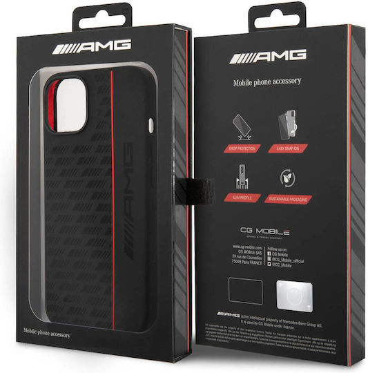 AMG Liquid Carbon Pattern Back Cover Silicon Negru (iPhone 14 Plus)