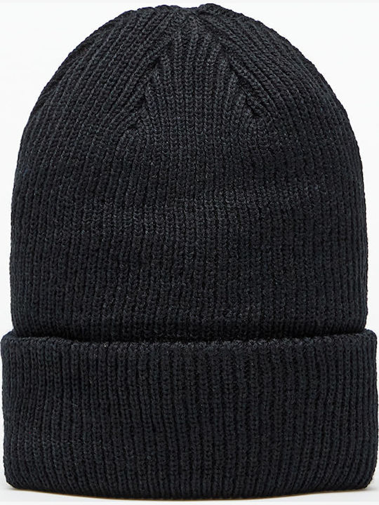 Fisherman Beanie Ανδρικός Σκούφος με Rib Πλέξη σε Μαύρο χρώμα