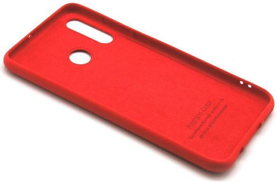 iNOS Liquid Umschlag Rückseite Silikon Rot (Huawei P30 Lite)