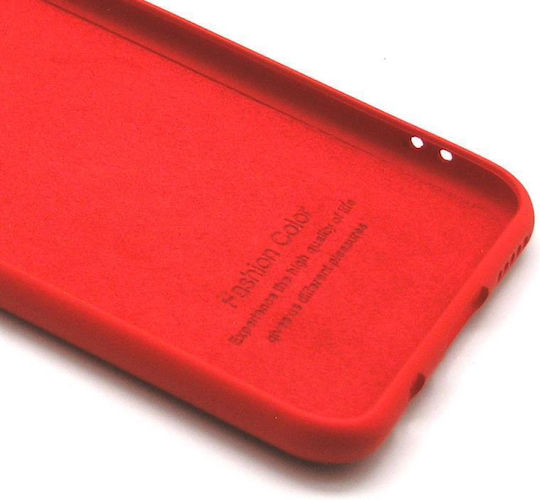 iNOS Liquid Umschlag Rückseite Silikon Rot (Huawei P30 Lite)