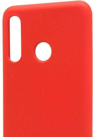 iNOS Liquid Umschlag Rückseite Silikon Rot (Huawei P30 Lite)