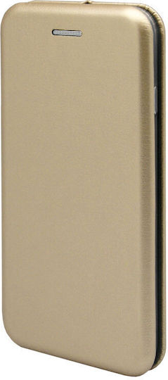 iNOS Curved M-Folio Book Δερματίνης Χρυσό (Huawei P Smart S / Y8P)