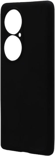 iNOS S-Cover Umschlag Rückseite Silikon Schwarz (Huawei P50 Pro)