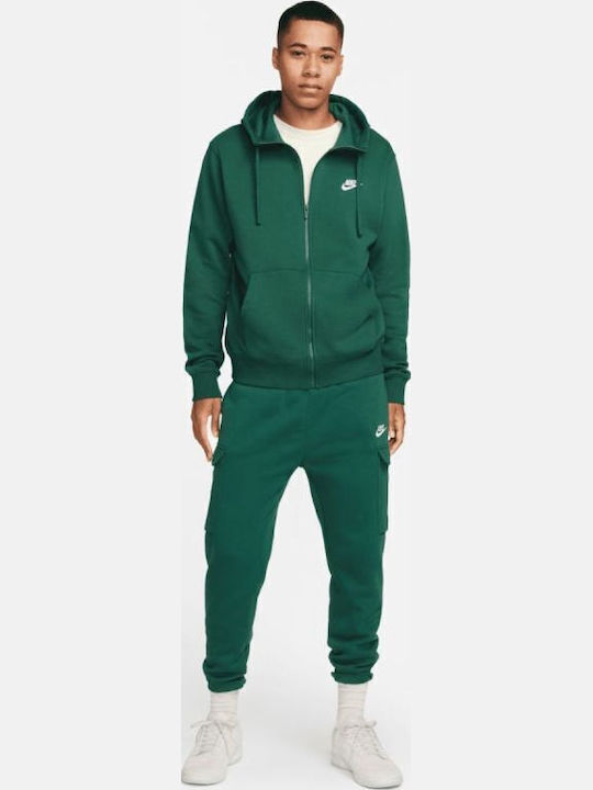 Club Sweatshirt Fleece with Hood Green