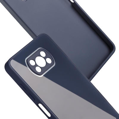 iNOS Glass Back Cover Συνθετική Σκούρο Μπλε (Galaxy A32 5G)