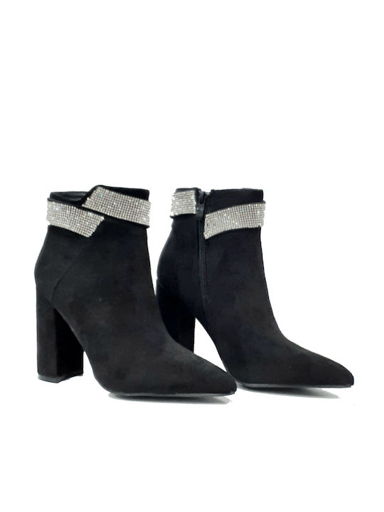 Women's Ankle Boots Super Mode - black suede 802