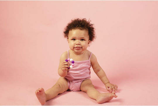 Mimijo 2 in 1 Francesca Teether Wrist Teether from Wood for 0 m+