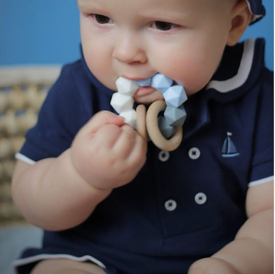 Mimijo Bruno Teether Ring for Teething from Wood for 0 m+