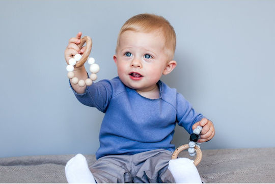 Mimijo Donut Duo Wooden Teething Ring for 0 m+