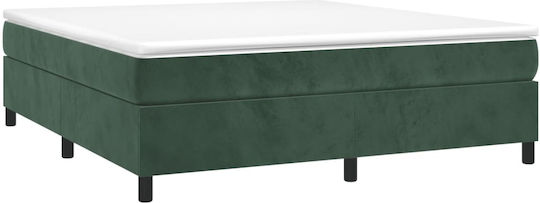 vidaXL Bett Übergröße Mit Stoff Dunkelgrün Für Matratze 160x200cm